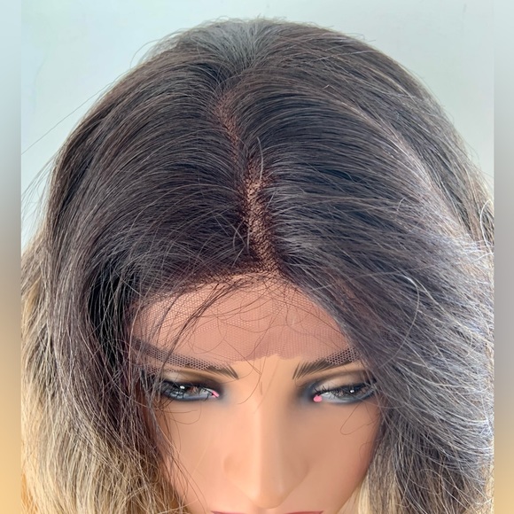 Versatile 28” Ombre Blonde 4x4 Lace Front Premium Fiber Wig - Picture 6 of 13